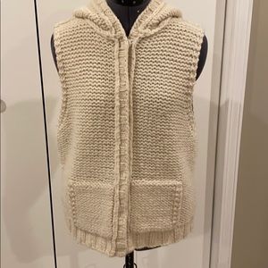 Worth wool cardigan vest
